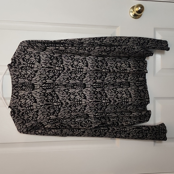 Zadig & Voltaire Markus silk cashmere blend black and white top size M - Picture 6 of 6